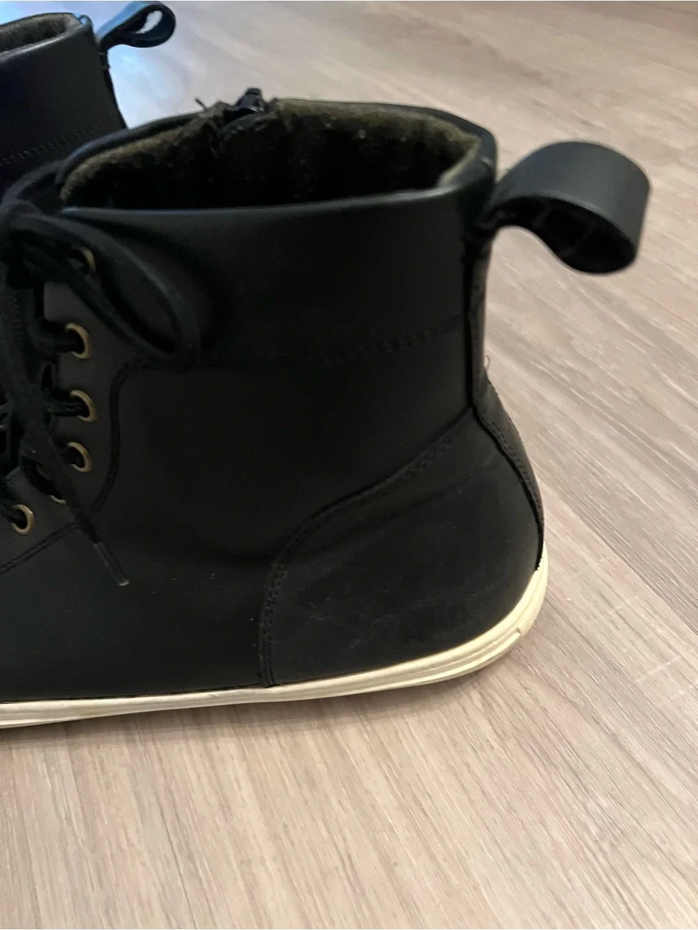 Seven 91 Men’s Black High Top Casual Sneakers Size 11 (EU 44.5) Side Zip Lace Up